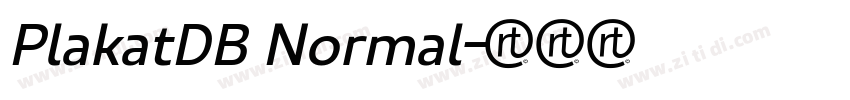 PlakatDB Normal字体转换